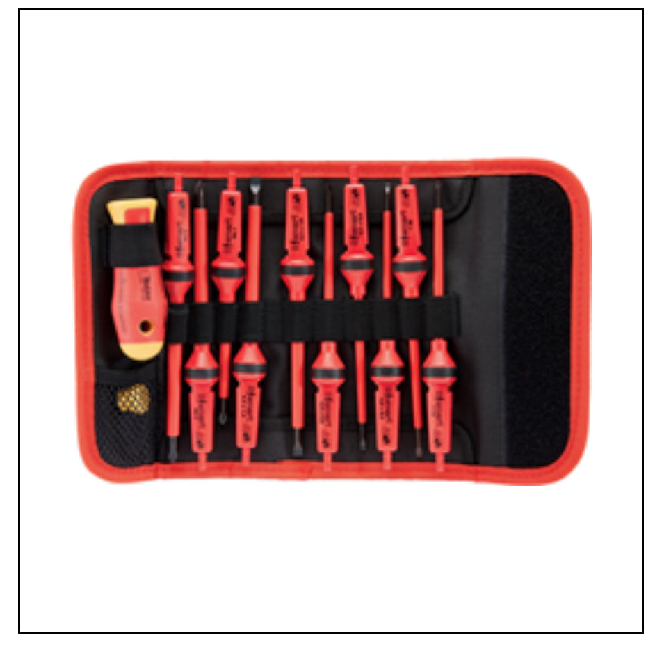 Kit de tournevis à 10 lames interchangeables isolés 1000 V