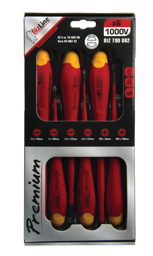 Kit de 6 tournevis i-SLIM plat/PH isolés 1000 V