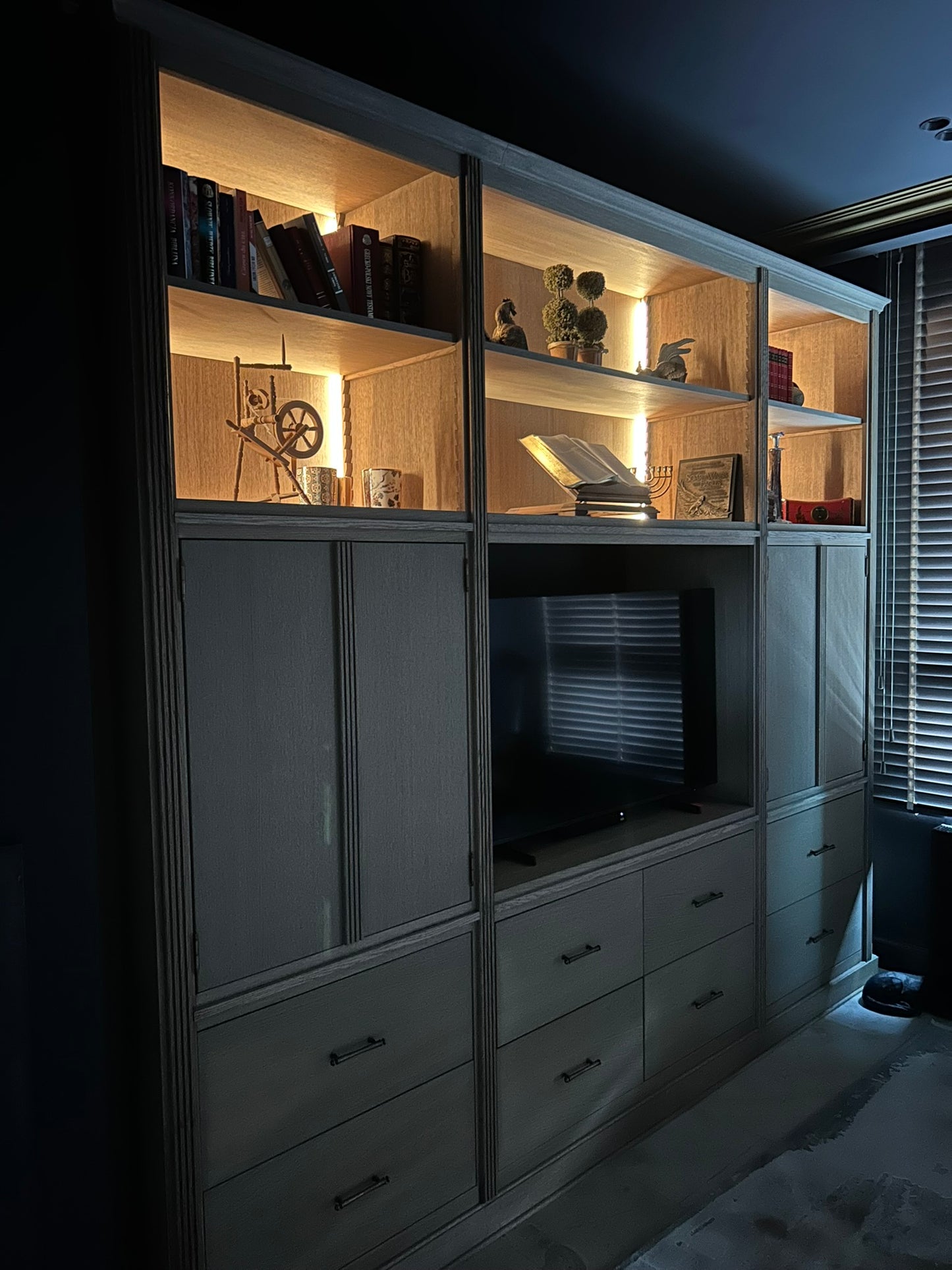 Meuble salon chêne contreplaquée