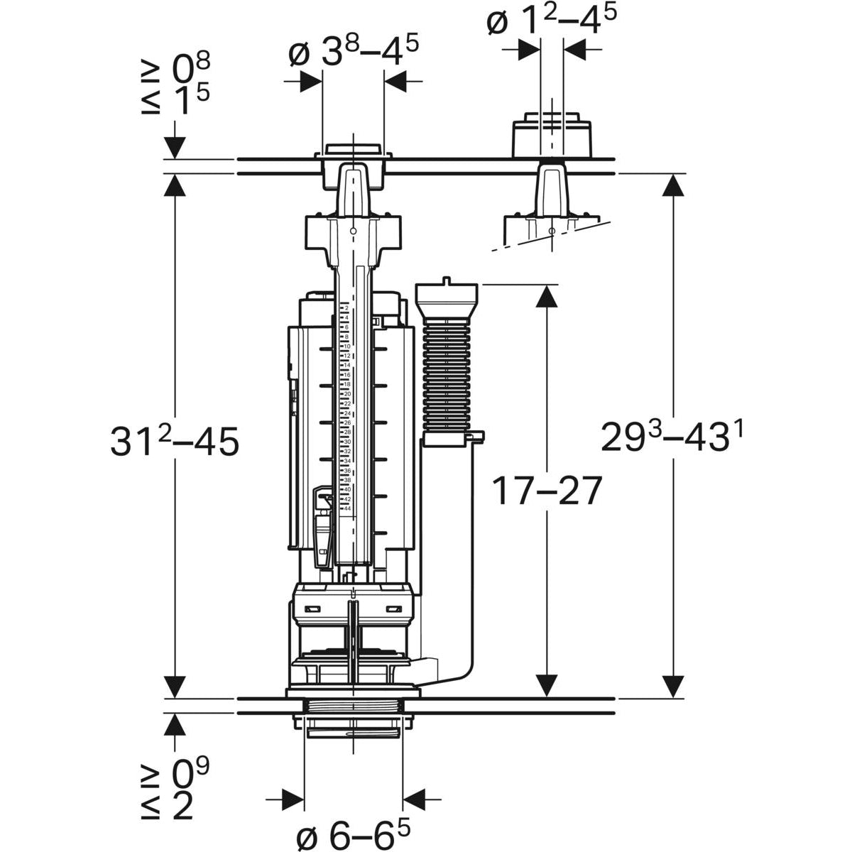 Geberit Spülglocke Typ 290 für 1-Volumen-Spülung