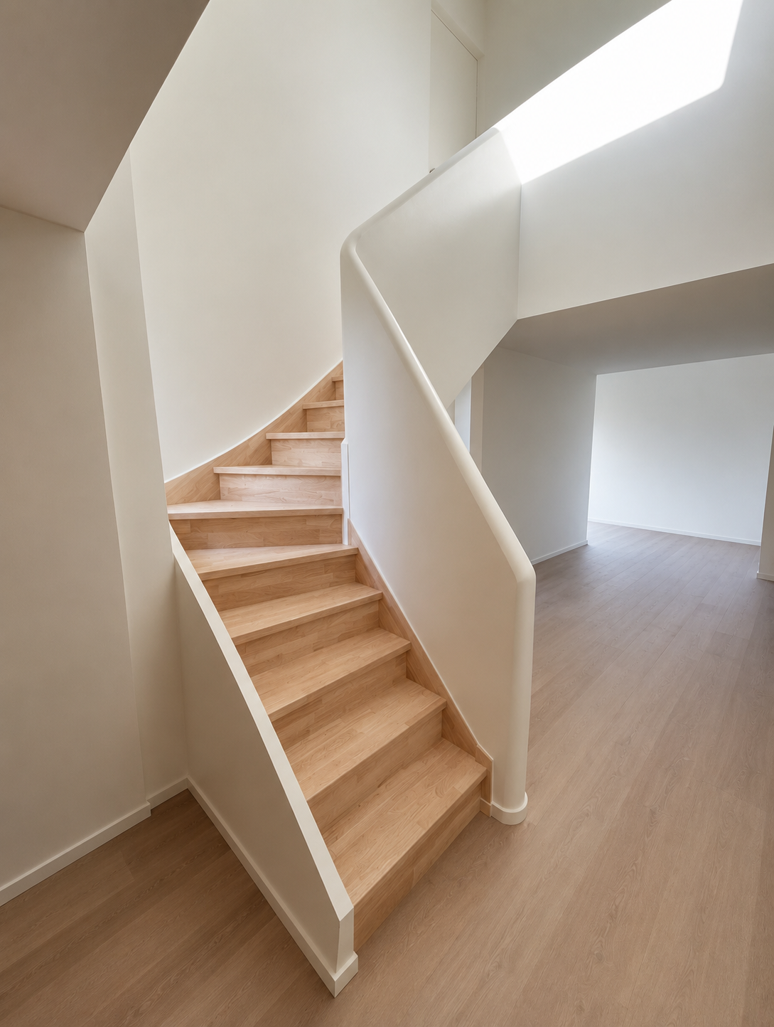 L'Escalier en bois d'hévéa : Neuve sur mesure